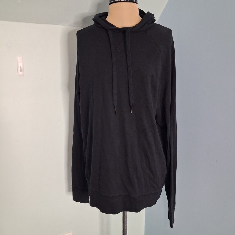 Tasc Performance Carrollton Lightweight Hoodie Black Bamboo Cotton Blend Mens M